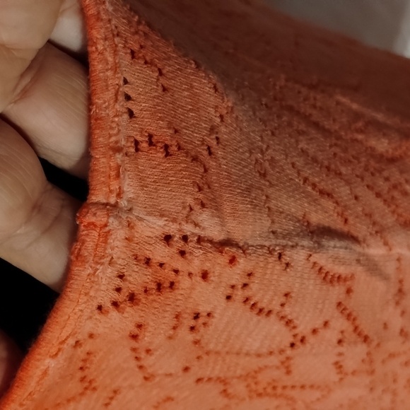 Free People orange racerback tunic Sz L Beautiful flare detail - Picture 6 of 11